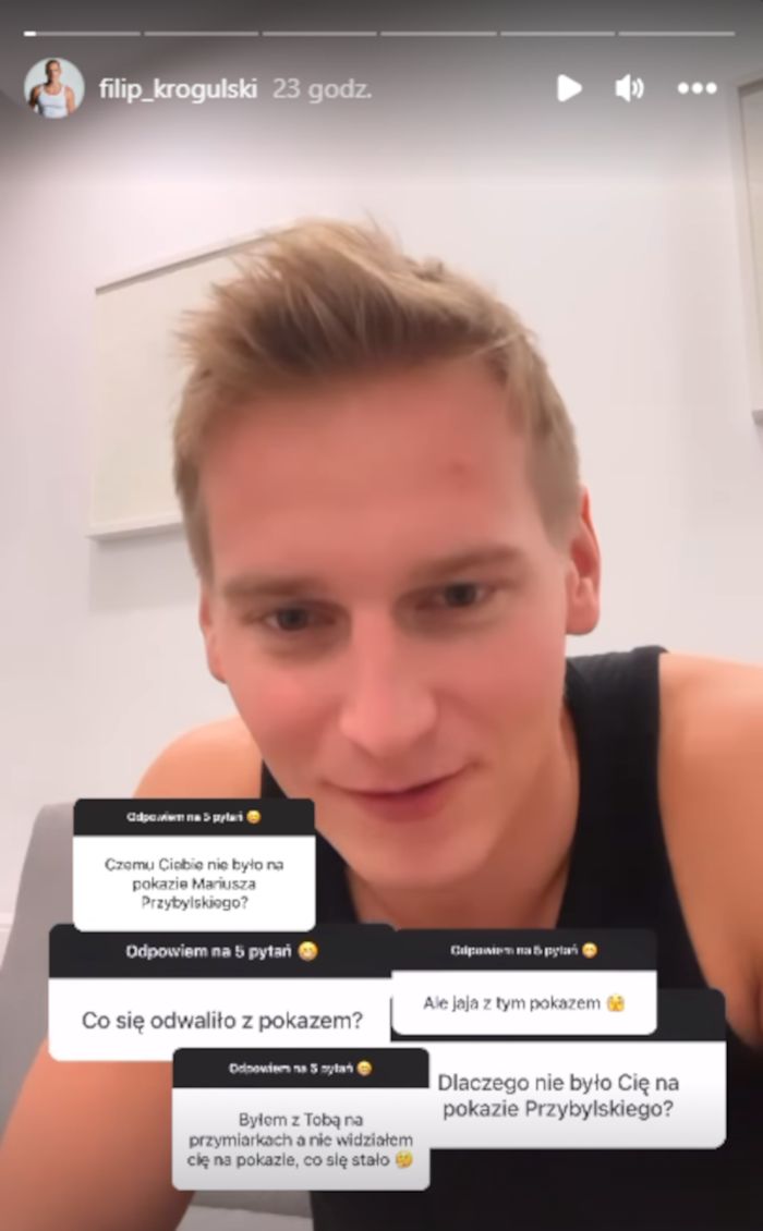 Filip z "Top Model" zabiera głos