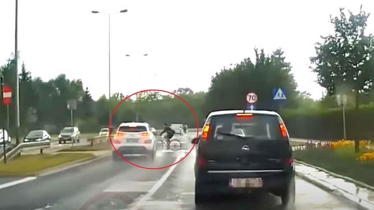 Potrącenie rowerzystki w Krakowie.