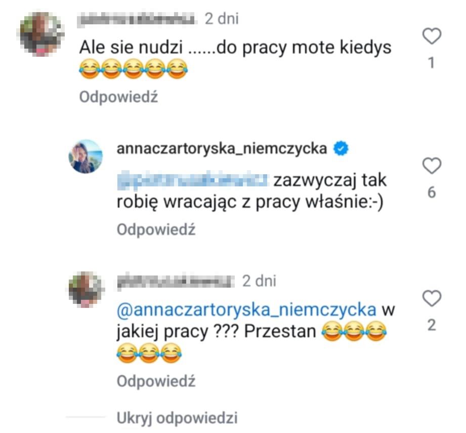 Anna Czartoryska wdała się w dyskusję z internautami