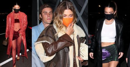 Gwiazdy na imprezie Justina Biebera: Kendall i Kylie Jenner oraz Hailey Bieber w kurtce SARY BORUC! (ZDJĘCIA)