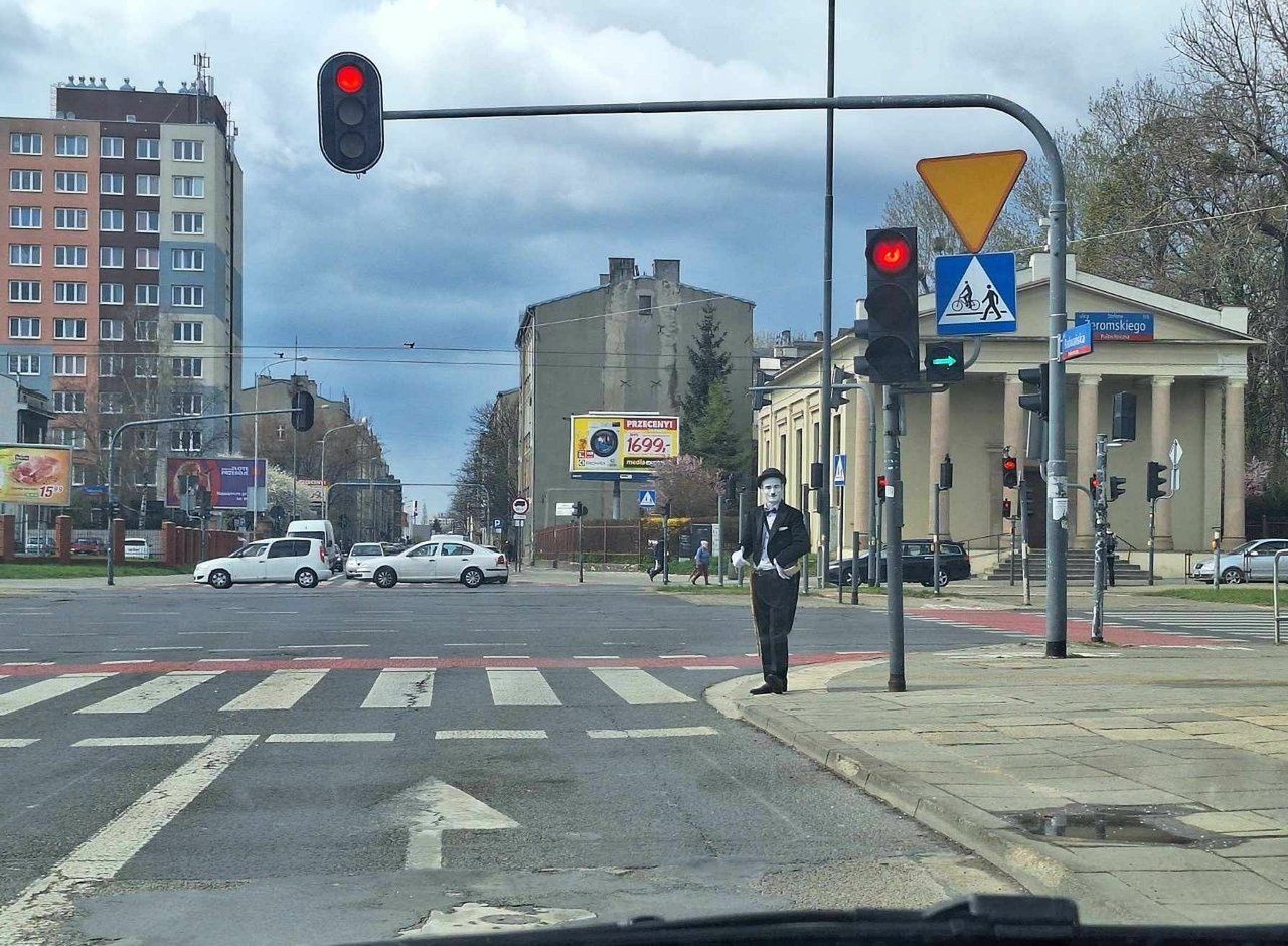 Aresztowany mim na ul. Radwańskiej. 