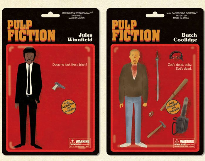 Postacie z Pulp Fiction na twojej szafce