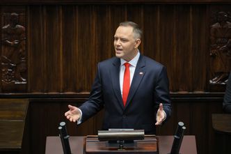 Nawrocki wyszedł na mównicę. "Tak dla złotówki, nie dla euro"