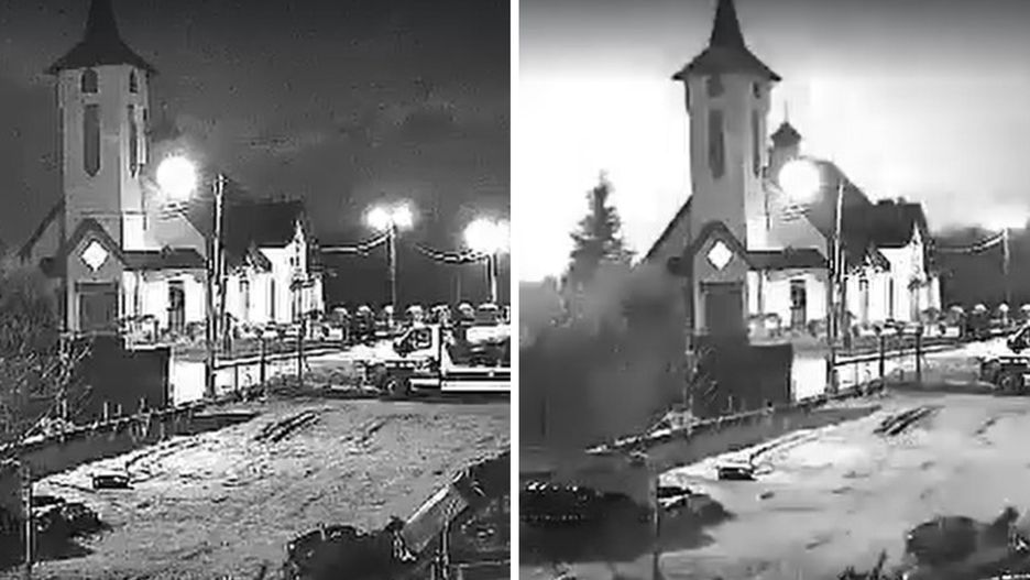 Wybuch w miejscowości Mnich
