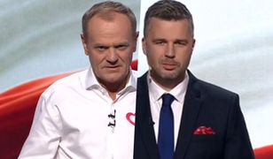 Debata TVP. Tusk wbił bolesną szpilę Rachoniowi. Pracownik TVP odbił piłeczkę