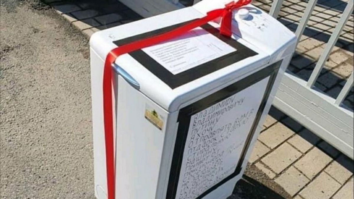 Pralka stanęła przed ambasadą Rosji w Helsinkach