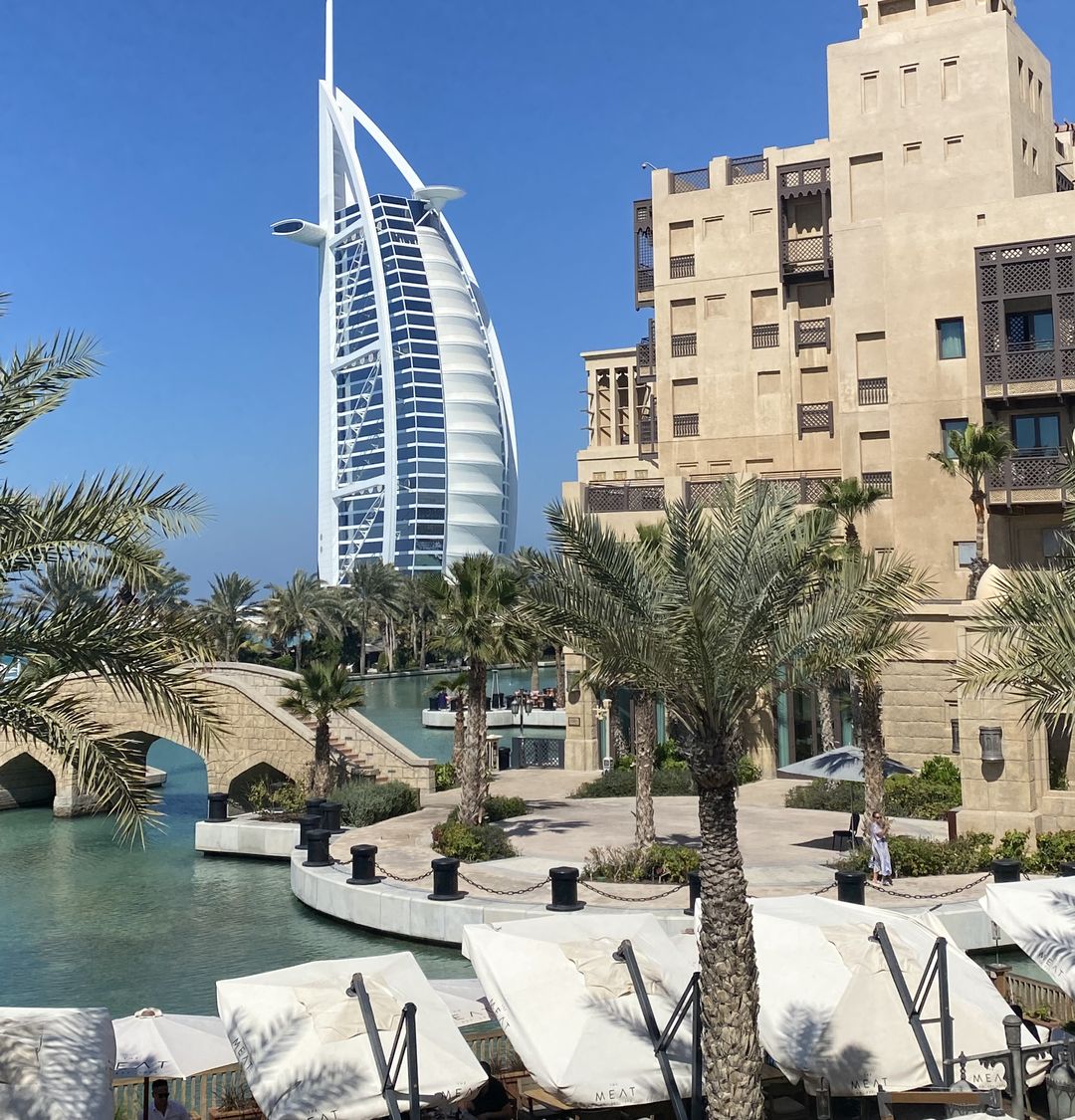 Widok na hotel Burdż al-Arab