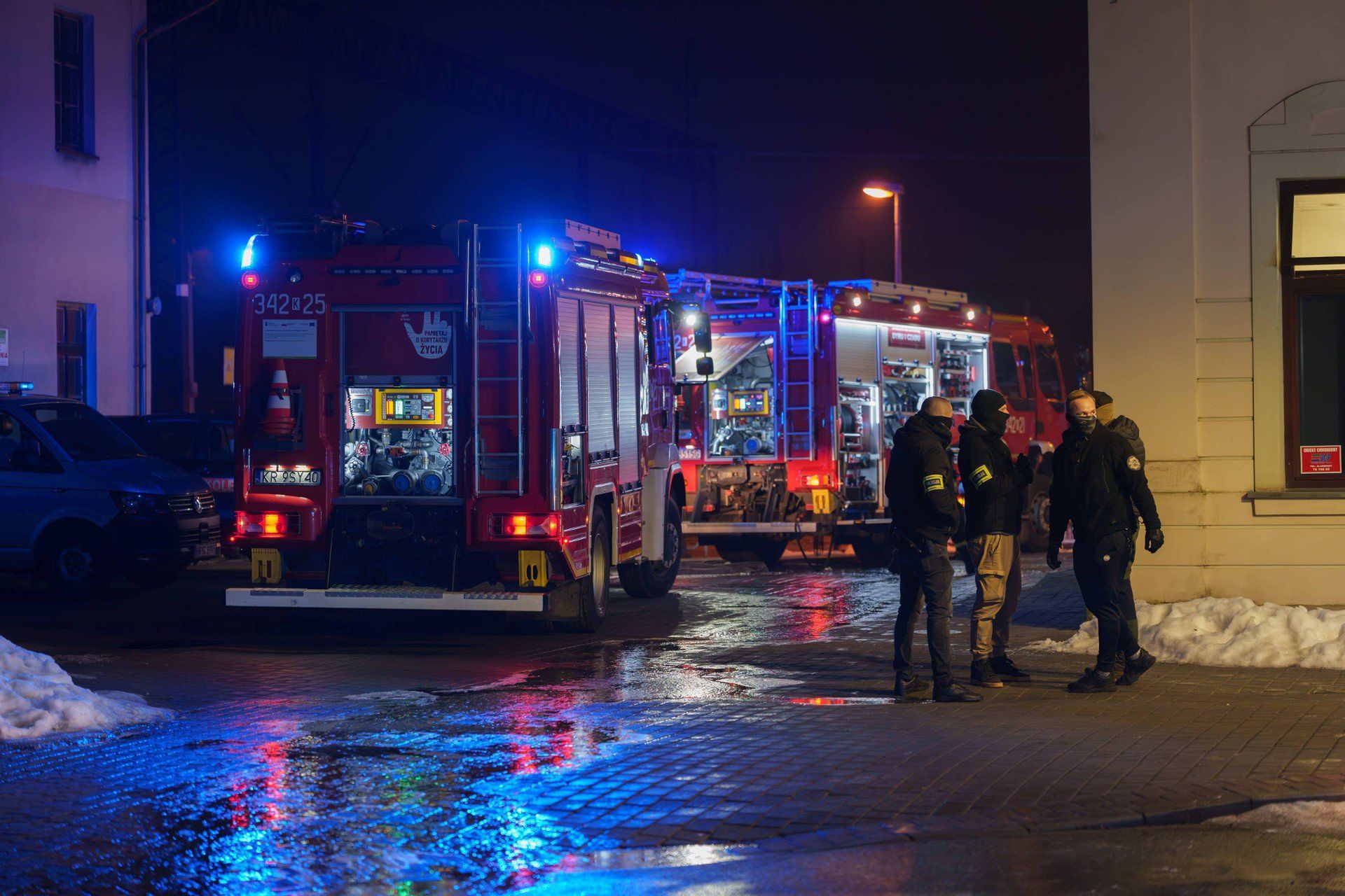 Pożar pociągu na dworcu PKP w Nowym Sączu