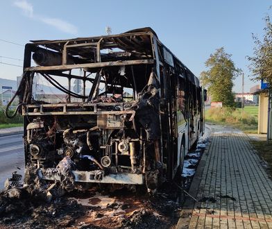 Śląsk. Pożar autobusu komunikacji miejskiej w Żywcu