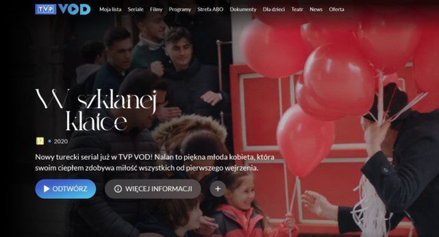 Problemy techniczne TVP VOD. „Prace serwisowe związane z modernizacją platformy”