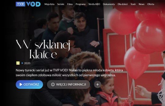 Problemy techniczne TVP VOD. „Prace serwisowe związane z modernizacją platformy”