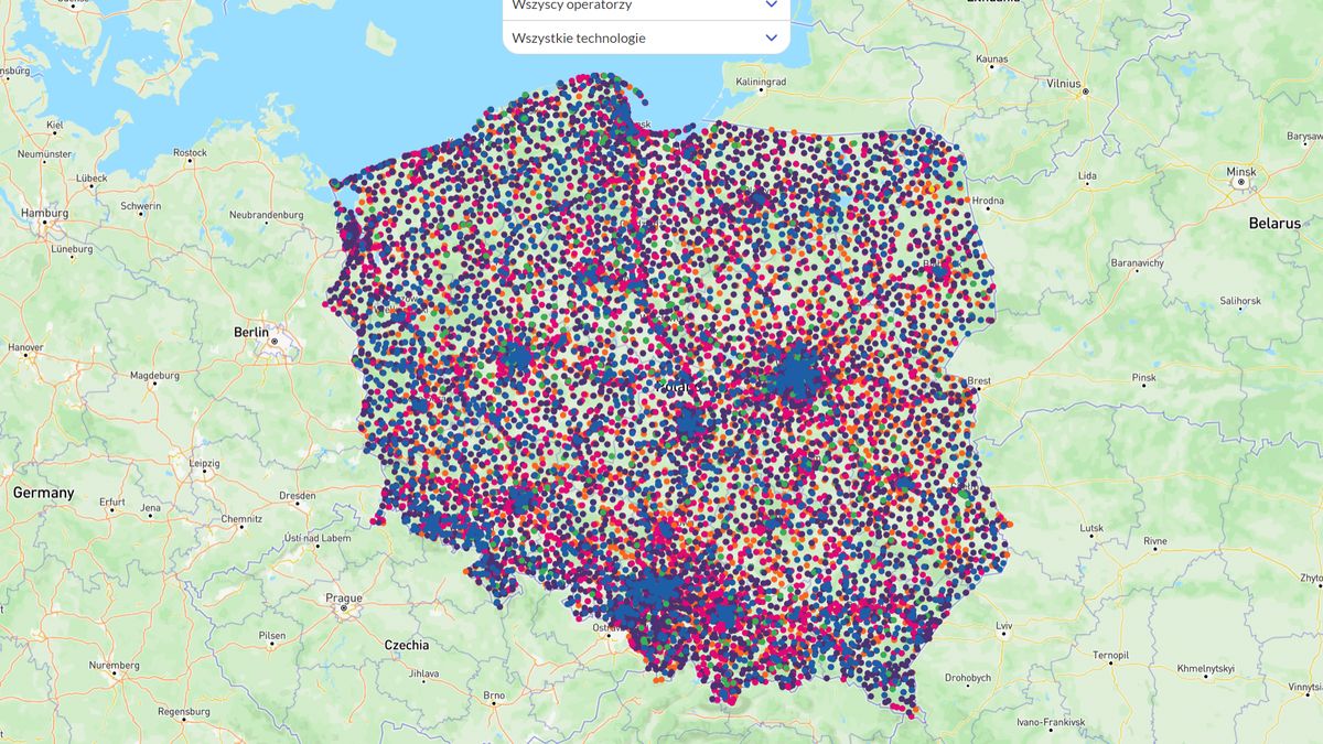 Mapa zasięgu BTS SocWare