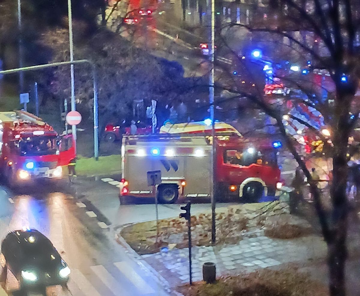 Wypadek z udziałem karetek w Krakowie