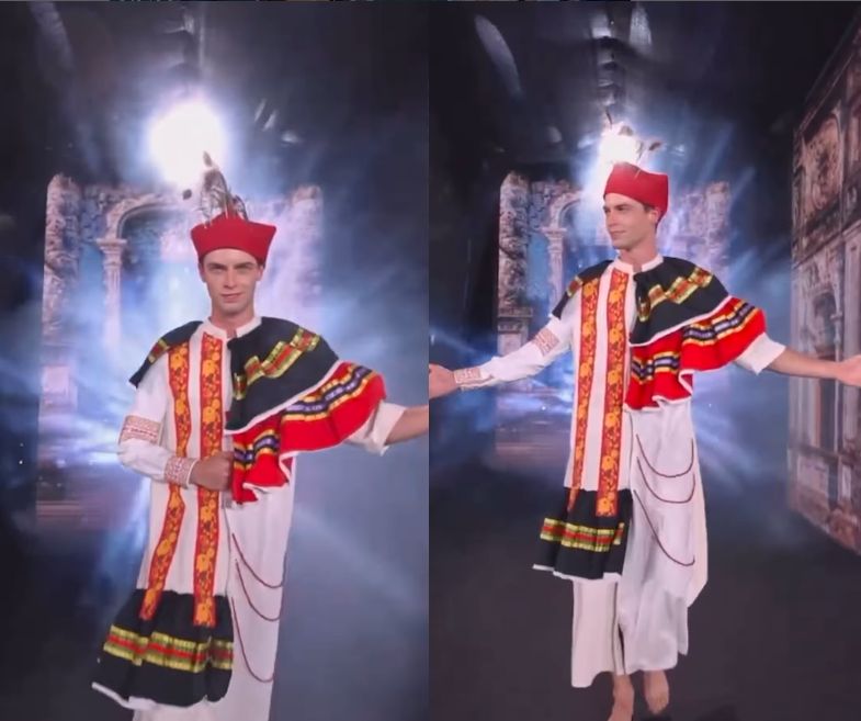 Hubert Gromadzki i jego strój narodowy