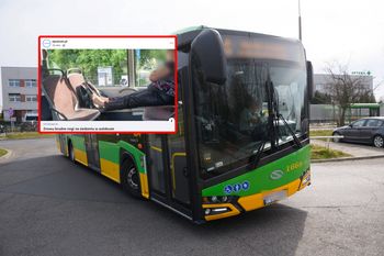 Afera w Poznaniu. Z ukrycia zrobił zdjęcie w autobusie