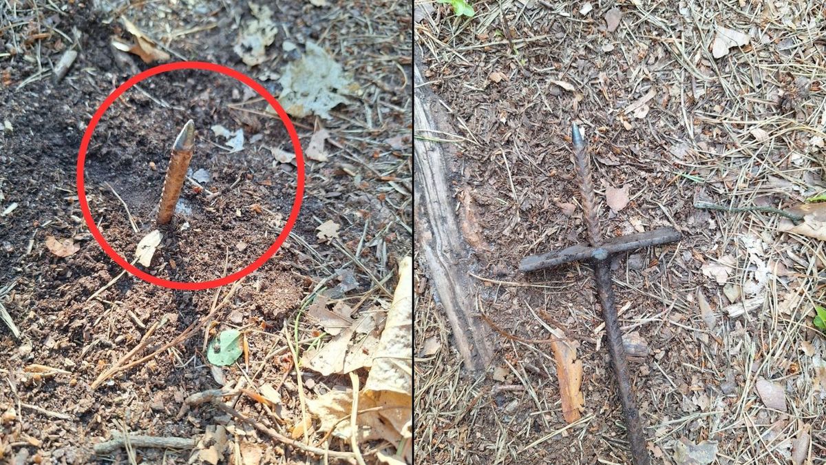 Pręty w ziemi. Niebezpieczne odkrycie w lesie