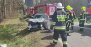 Wypadek pod Olsztynem. Zderzenie aut z 10 osobami, wśród nich niemowlę