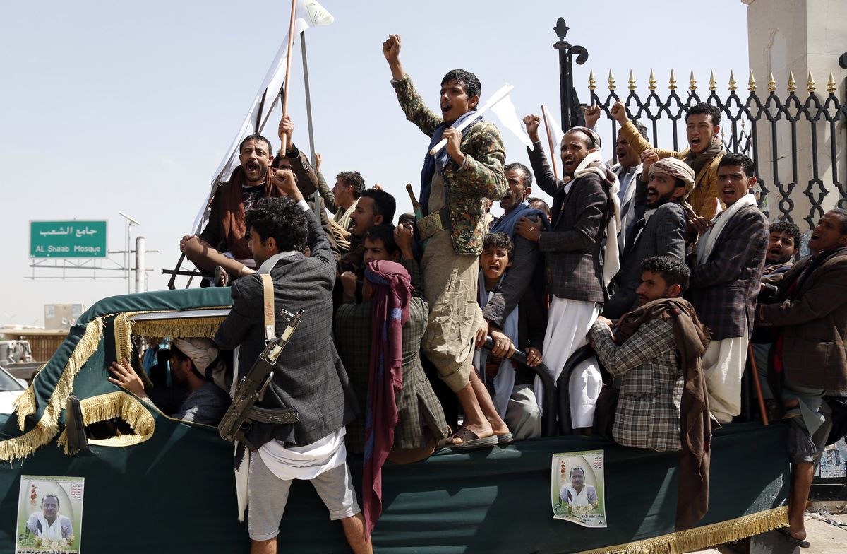Bojownicy Huti w Jemenie