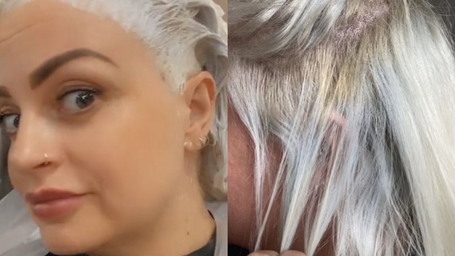 Chciała platynowy blond, a wyszła z... niebieskimi włosami! 