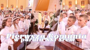 Pierwszą Komunię Świętą w parafii NSJ Śrem. Sakrament przyjęło 112 młodych parafian