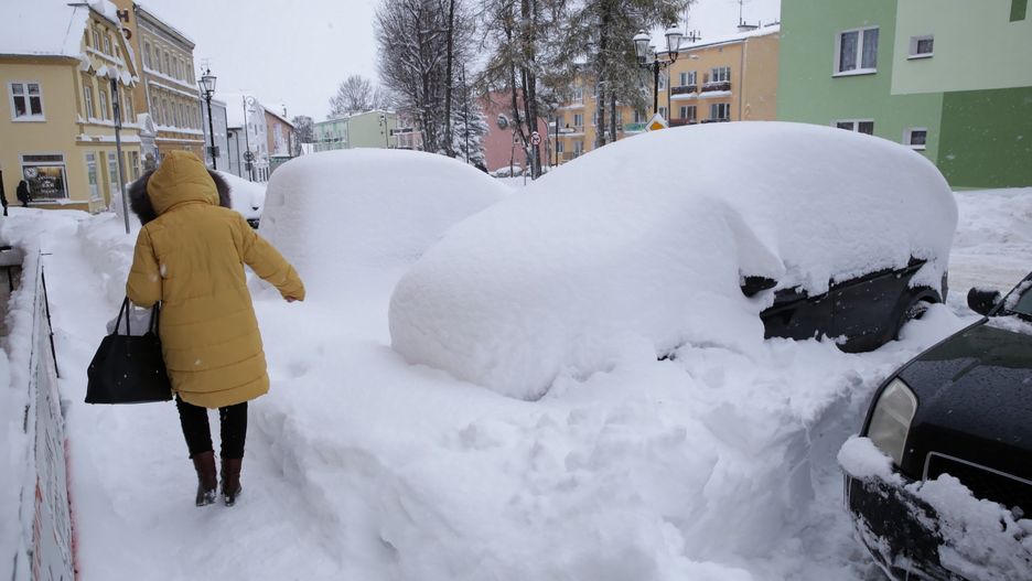 Bartoszyce pod śniegiem 