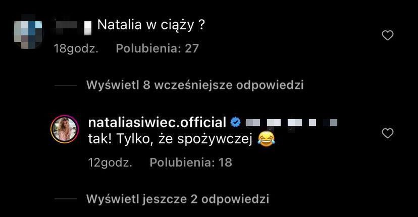 Natalia Siwiec komentuje doniesienia o ciąży
