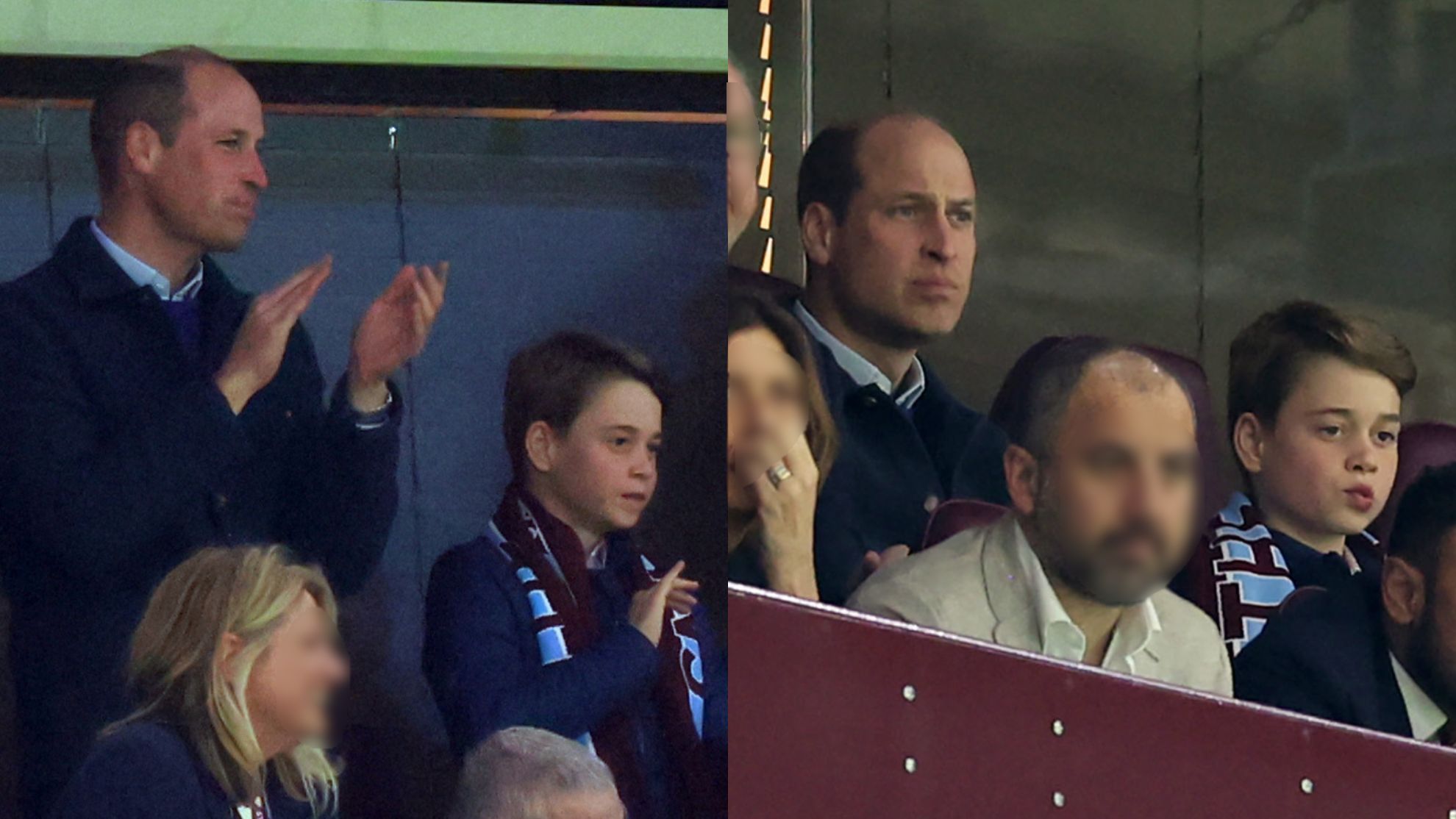 Książę William i książę George spędzają razem czas na meczu