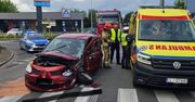 Osobówka zderzyła się z ciężarówką w Lipnie. Jedna osoba w szpitalu