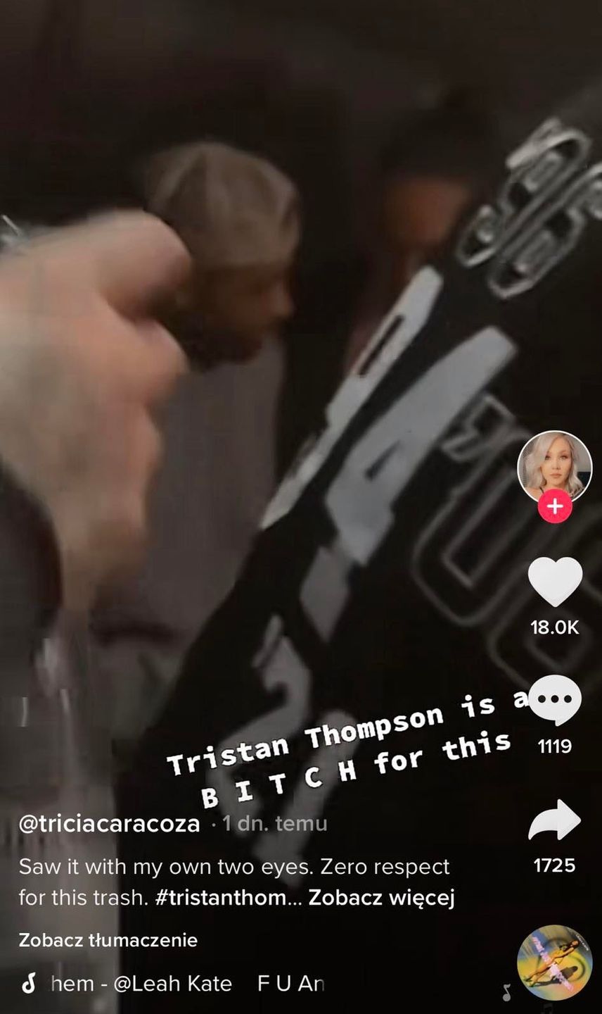 Tristan Thompson z nową sympatią na kolanach