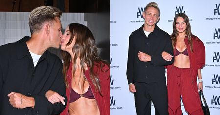 Jakub i Paulina Rzeźniczakowie MIGDALĄ SIĘ na ściance Warsaw Fashion Week. Słodziaki? (ZDJĘCIA)