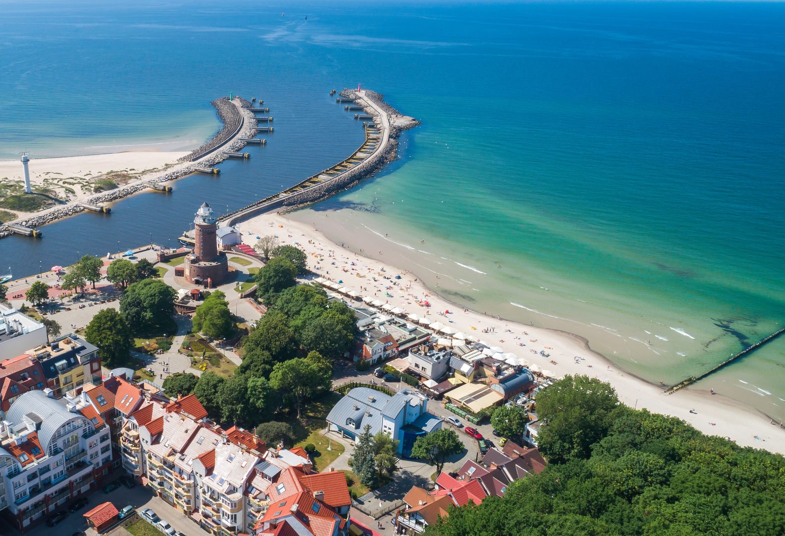 Kołobrzeg z lotu ptaka