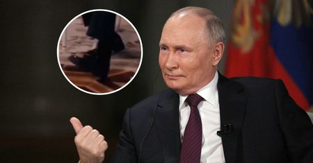Dziwny szczegół podczas wywiadu Putina.  Wszystko uchwyciła kamera