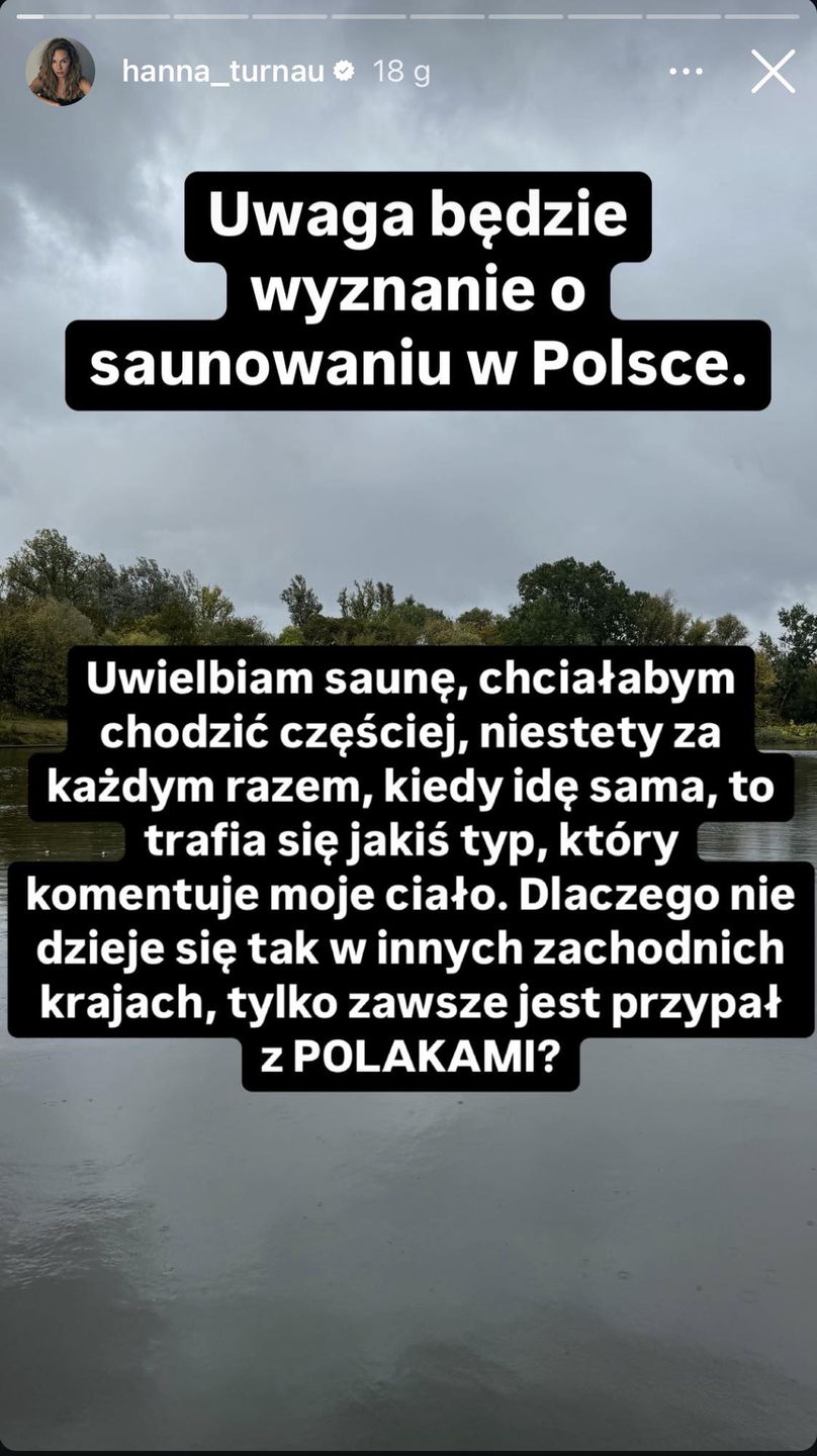 Hanna Turnau opisała pobyt w saunie nad Wisłą