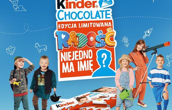Kinder Chocolate z limitowaną edycją opakowań, tematem przewodnim dziecięca radość