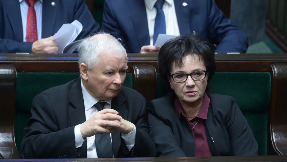 Jarosław Kaczyński i Elżbieta Witek