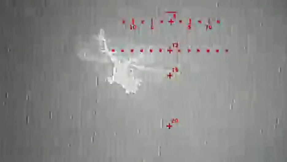 Rosyjski śmigłowiec w starciu z dronem Sea Baby