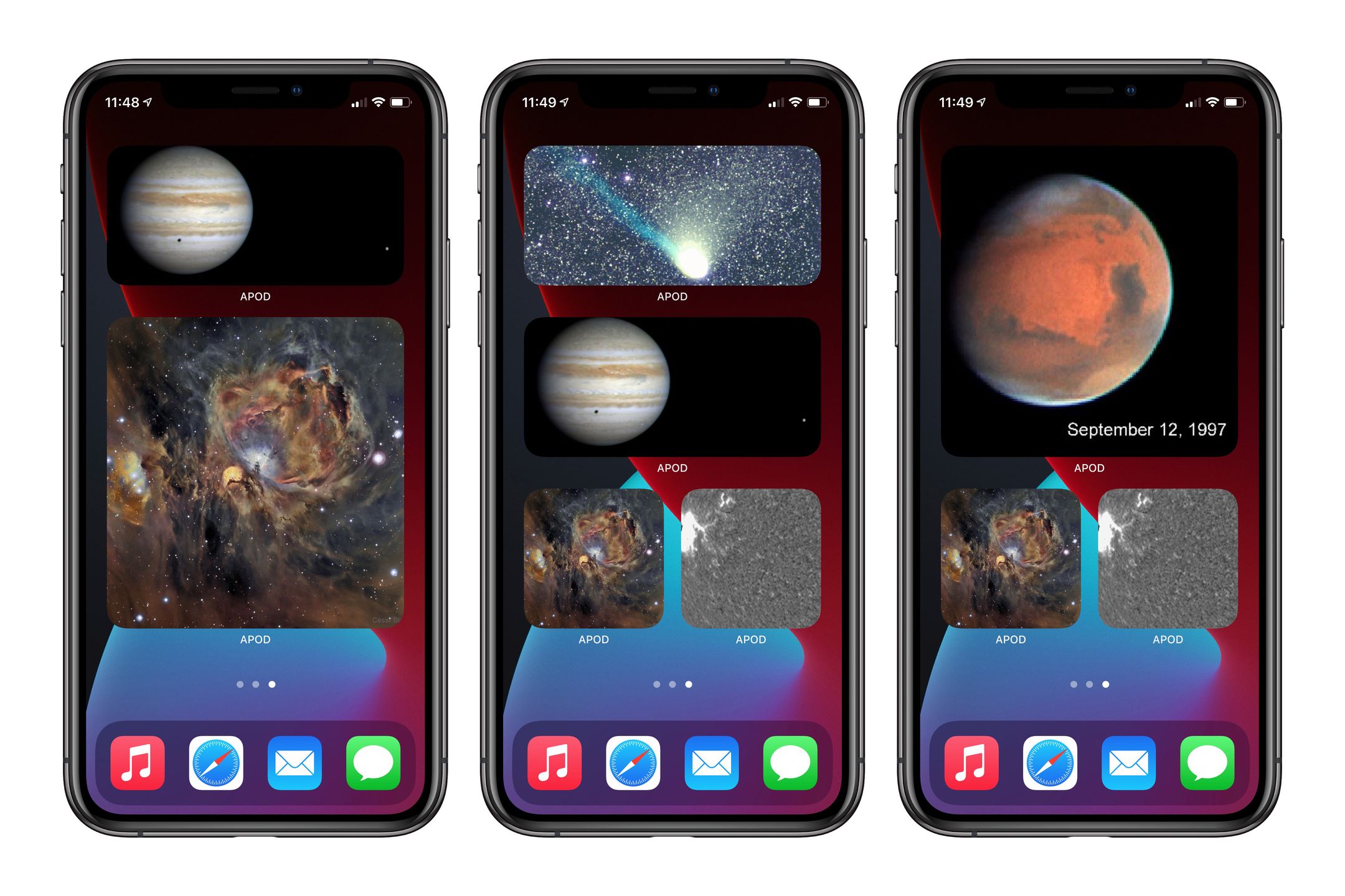 Ten widget na iOS 14 wyświetli Astronomiczne Zdjęcie Dnia NASA 2