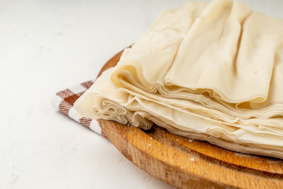 The base of today's recipe is phyllo dough.
