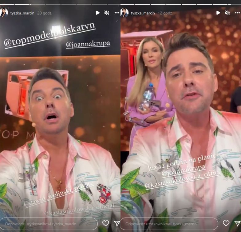 Marcin Tyszka relacjonuje pracę na planie "Top Model"