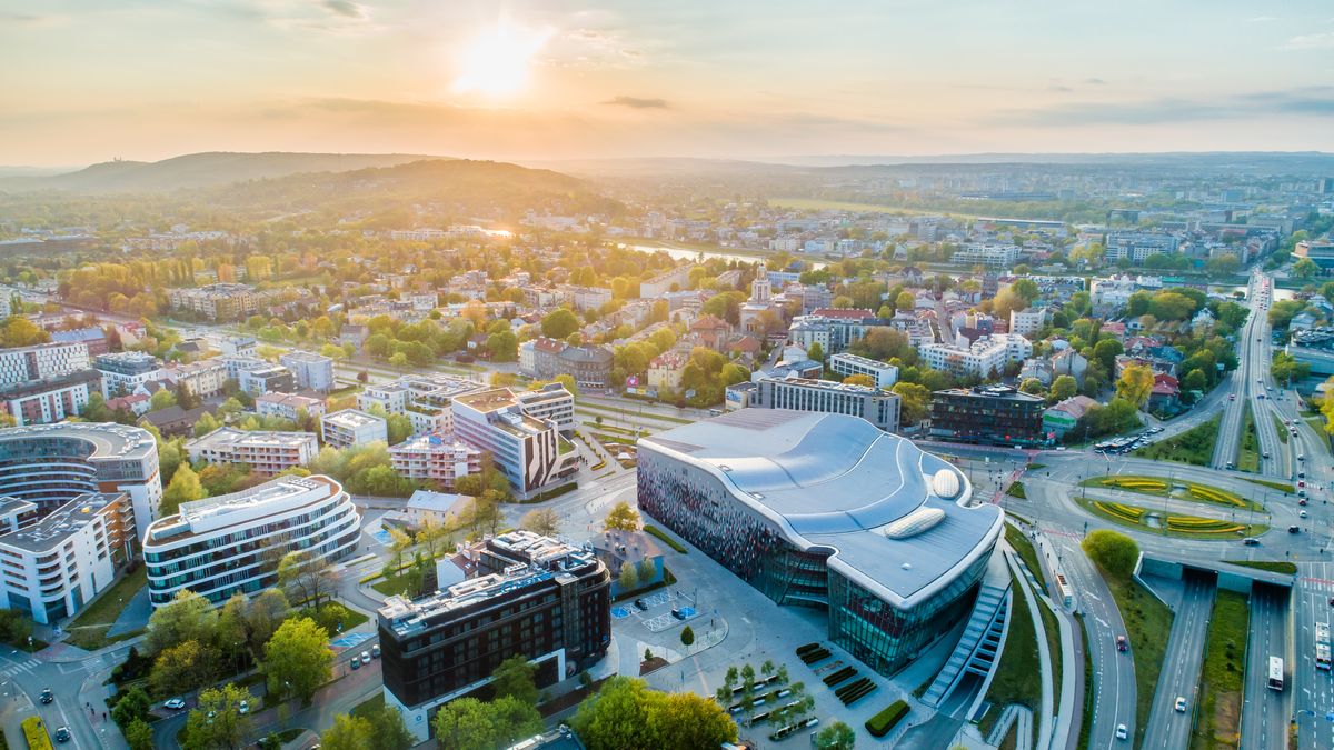 Kraków z lotu ptaka