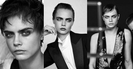 Czarno-biała Cara Delevingne w kampanii Douglasa