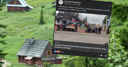 Niecodzienny protest rolników ze wsi Ząb. "Nie" dla wulgaryzmów i polityki