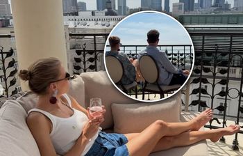 Marta Wierzbicka w rocznicę ślubu w luksusowym hotelu. Je mężowi z ręki