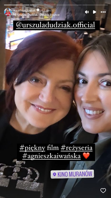 Karolina Szostak na pokazie filmu o Urszuli Dudziak