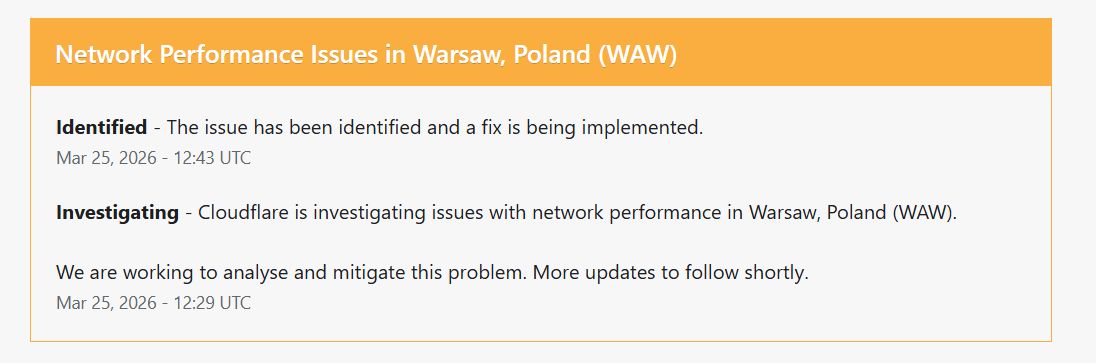 Trwa naprawa sieci w Warszawie