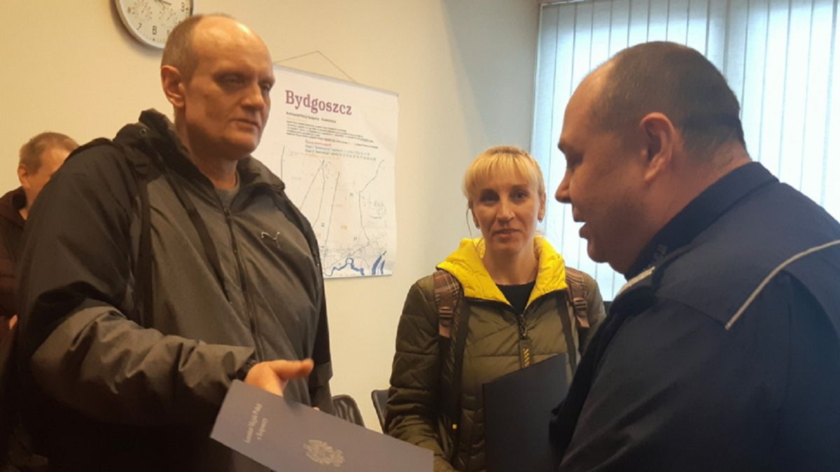 Policjanci podziękowali parze z Ukrainy.