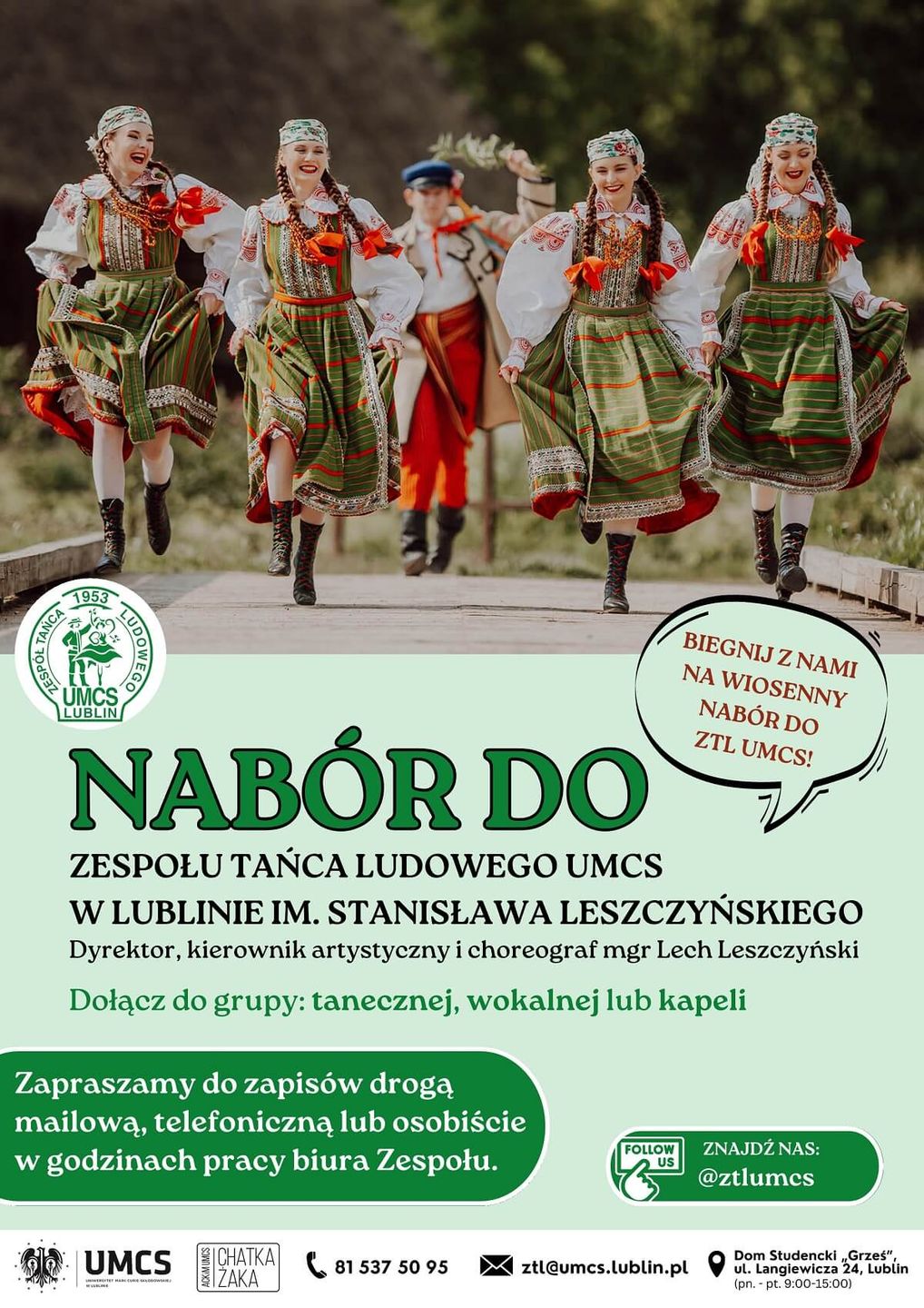plakat, nabór wiosenny do ZTL UMCS