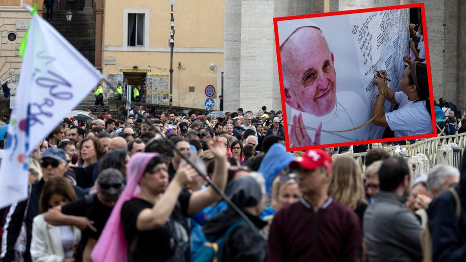 Tłumy żegnają Franciszka w Watykanie