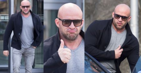 Pewny siebie Oświeciński wychodzi z "Pytania na Śniadanie" (ZDJĘCIA)