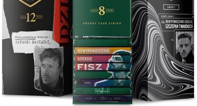„#NiewypowiedzianeDziekuje” - Twardoch, Damięcki i Fisz na opakowaniach whisky Grant’s